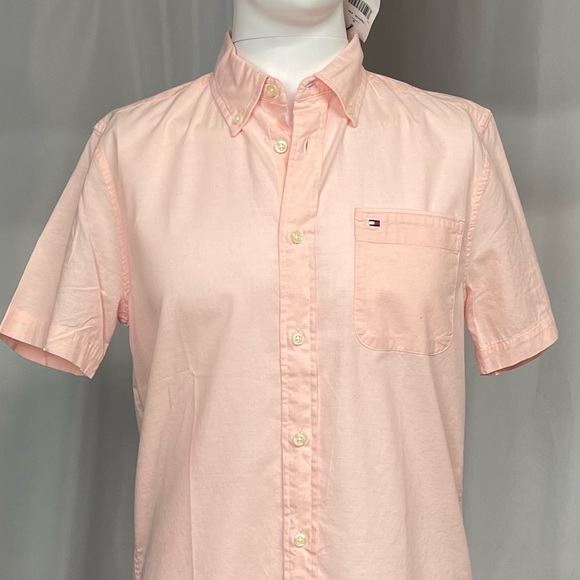 New Small Tommy Hilfiger Pink Casual Untuk Button Down Shirt - Picture 1 of 4